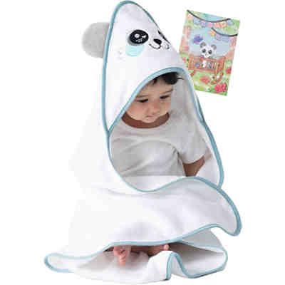 Kapuzenbadetuch Baby Handtuch mit Grußkarte (Einhorn, Pinguin, Fuchs, Panda) Kapuzenbadetücher