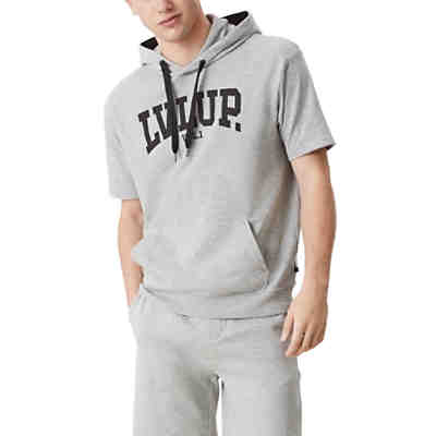 Kurzarm-Hoodie mit Schriftprint Sweatshirts