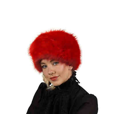 Pelzmütze rot
