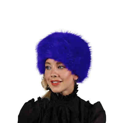 Pelzmütze blau