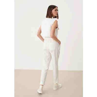 High-Waist-Hose aus Leinenmix Stoffhosen 2