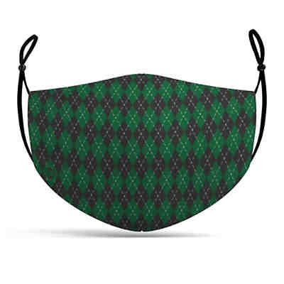 Stoffmaske Zauberschule grün Masken