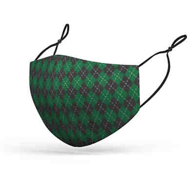 Stoffmaske Zauberschule grün Masken 2