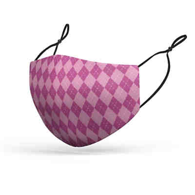 Stoffmaske Zauberschule rosa Masken 2