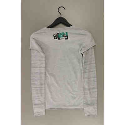 Second Hand - Printshirt Langarm grau aus Baumwolle Damen Gr. S 2