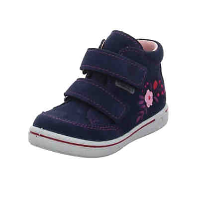 Mädchen Schnürhalbschuhe Pepino Lya Klettschuh Kinderschuhe Blüten Veloursleder geblümt Halbschuhe