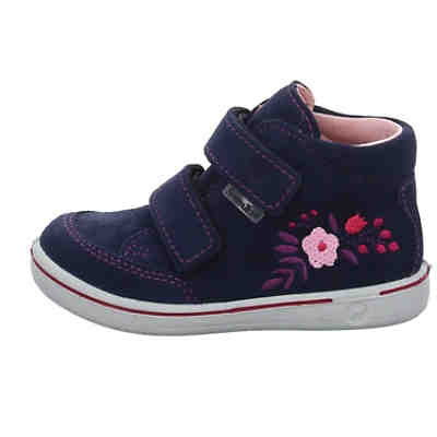 Mädchen Schnürhalbschuhe Pepino Lya Klettschuh Kinderschuhe Blüten Veloursleder geblümt Halbschuhe 2