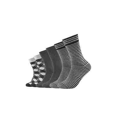 Online Unisex essentials patterned Socks 6p