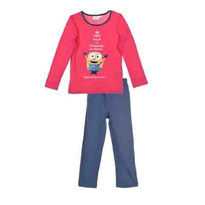 Minions Schlafanzug Pyjama Langarm Shirt + Schlaf-Hose