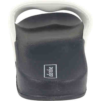 -Hamburg - Unisex Buddellette Moin Badelatschen Schlappen Weiss/Marine Clogs 2