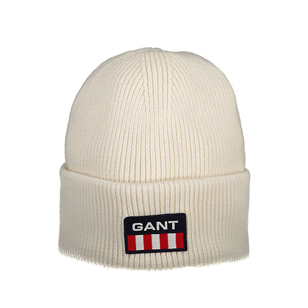 Unisex Mütze - RETRO SHIELD BEANIE, Rippstrick, Logo-Patch, One Size, uni Mützen