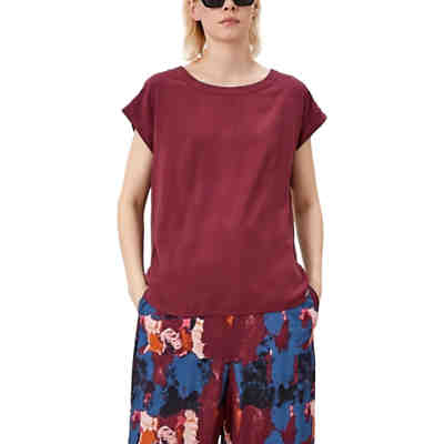 Bluse mit modischem Rückenschlitz Kurzarmblusen