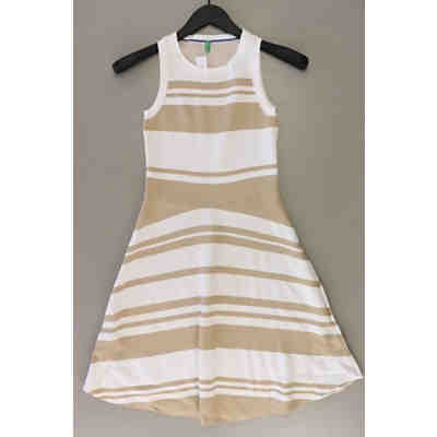 Second Hand - Stretchkleid gestreift Ärmellos creme aus Viskose Damen Gr. XS
