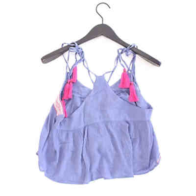 Second Hand - Spaghetti-Top blau aus Viskose Damen Gr. M 2