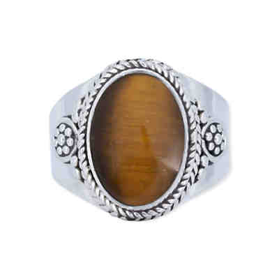 Ring NEKA aus 925er Sterling Silber Tigerauge