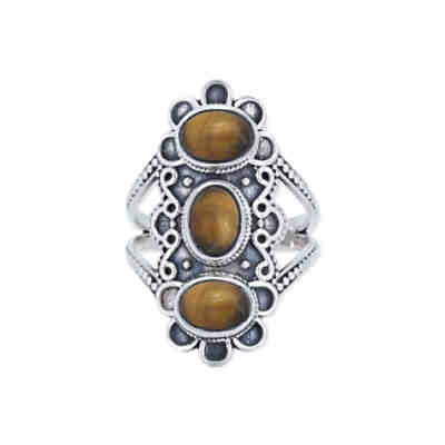 Ring BARA aus 925er Sterling Silber Tigerauge