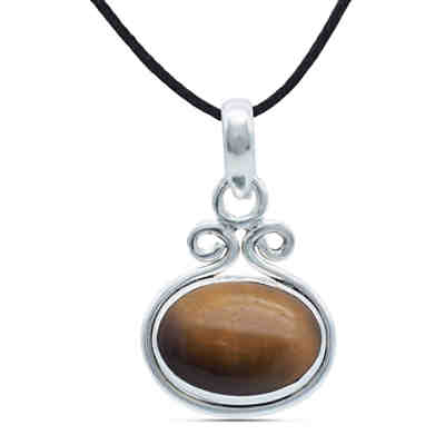 Kette DEVA aus 925er Sterling Silber Tigerauge