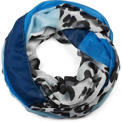 Colour Blocking Loop Schal mit Leoparden Muster