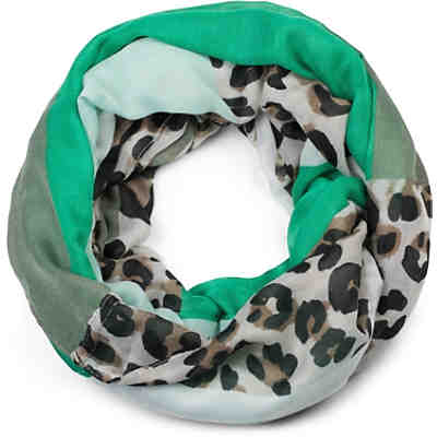 Colour Blocking Loop Schal mit Leoparden Muster