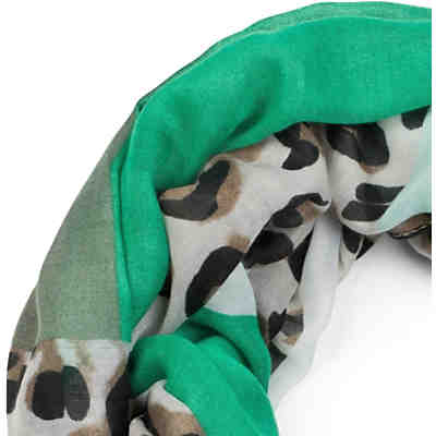 Colour Blocking Loop Schal mit Leoparden Muster 2
