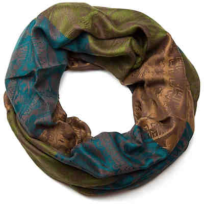 Loop mit Hibiskus Blüten und Paisley Muster