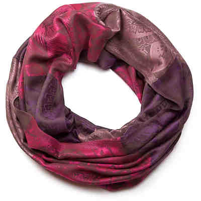 Loop mit Hibiskus Blüten und Paisley Muster