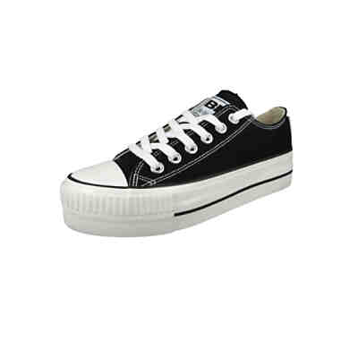 Damen Low Sneaker Kaya Low Top B49-3705 Schwarz 02 Black/White Leinen Sneakers Low 2