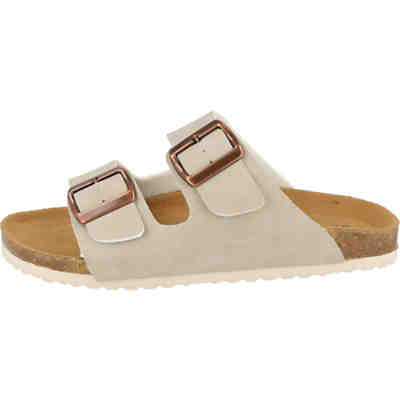 Damen Schuhe 274-876 Pantolette Hausschuhe Sandale Fußbett Lt.Grey Clogs 2