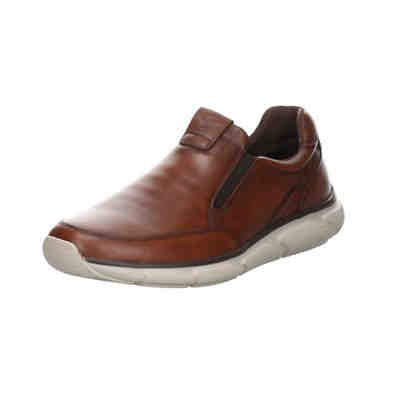 Herren Slipper Schuhe Ponthus Slipper Freizeit Elegant Slip-Ons Leder-/Textilkombination uni Klassische Slipper