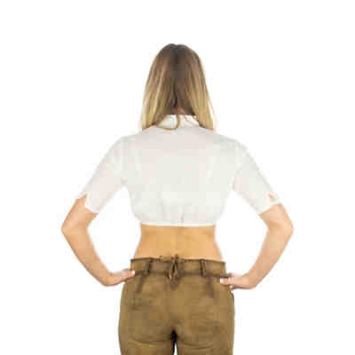 Damen Kurzarm Dirndlbluse mit Rüschen und V-Ausschnitt Itepa 2