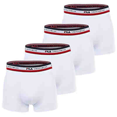 Herren Boxer Shorts, 4er Pack - Logobund, Cotton Stretch, einfarbig Boxershorts