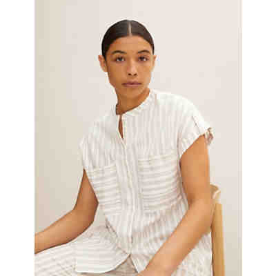 Blusen & Shirts Bluse mit Leinen Langarmblusen