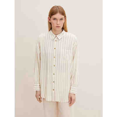 Blusen & Shirts Oversized Hemdbluse mit Leinen Langarmblusen 2