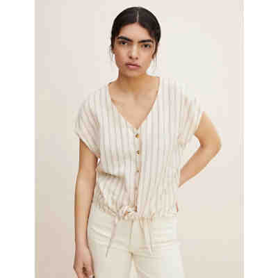 Blusen & Shirts Bluse mit Knotendetail Langarmblusen 2