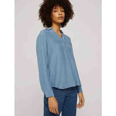Blusen & Shirts Loose Fit Bluse mit LENZING(TM) ECOVERO(TM) Langarmblusen