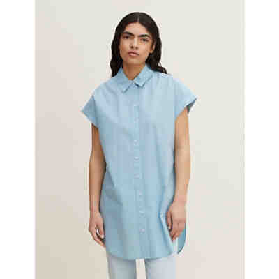 Blusen & Shirts Longbluse mit Kurzärmeln Langarmblusen 2