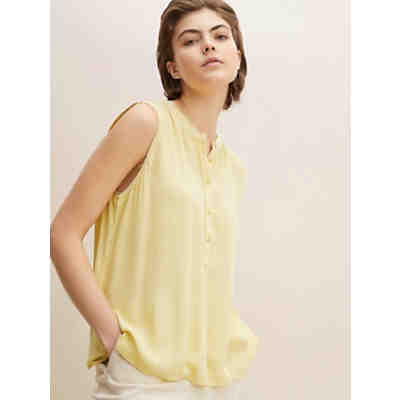Blusen & Shirts Basic Henleybluse Kurzarmblusen