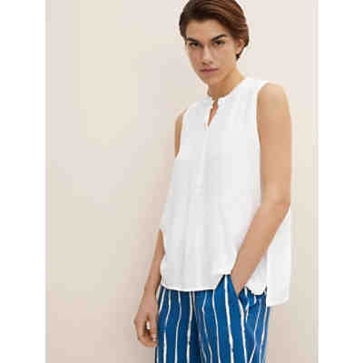 Blusen & Shirts Basic Henleybluse Kurzarmblusen