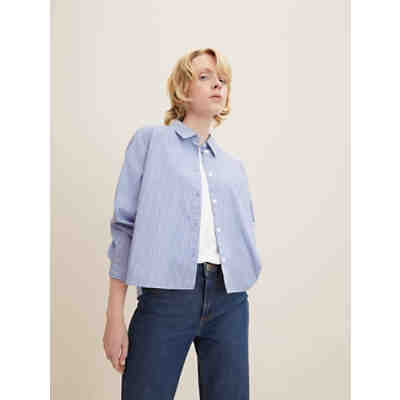 Blusen & Shirts Cropped Hemdbluse Langarmblusen