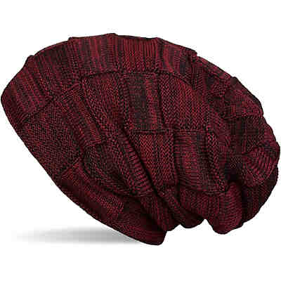 Feinstrick Beanie mit Karo Strick