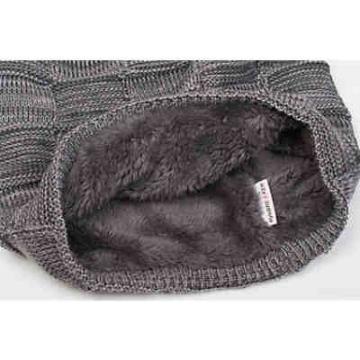 Feinstrick Beanie mit Karo Strick 2