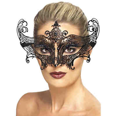 Venezianische Farfalla Maske aus Metall 2