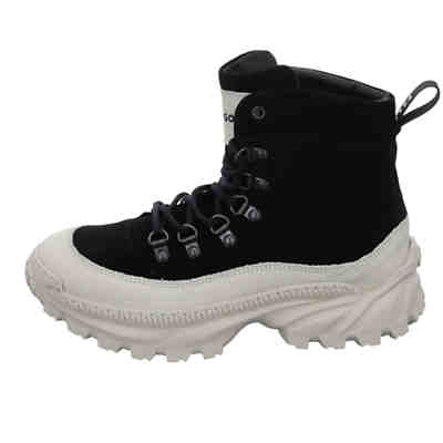 Damen Stiefeletten Schuhe Jace Lace Up Boots Elegant Freizeit Lederkombination uni Schnürstiefeletten 2