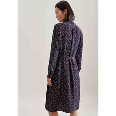 Kleid Langarm Druck Blusenkleider 2