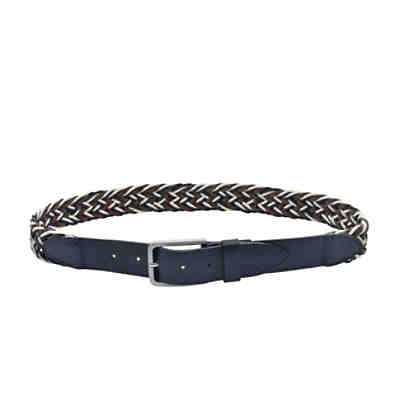 Geflochtenes Seeseil und Ledergürtel der Herren Navy, Braun und Creme 2
