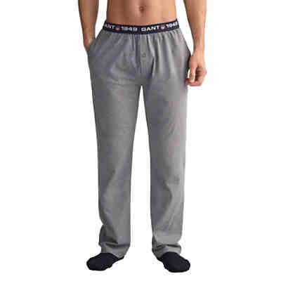 Herren Schlafhose - Retro Shield Pajama Pants, Pyjamahose, Baumwolle, uni Jogginghosen