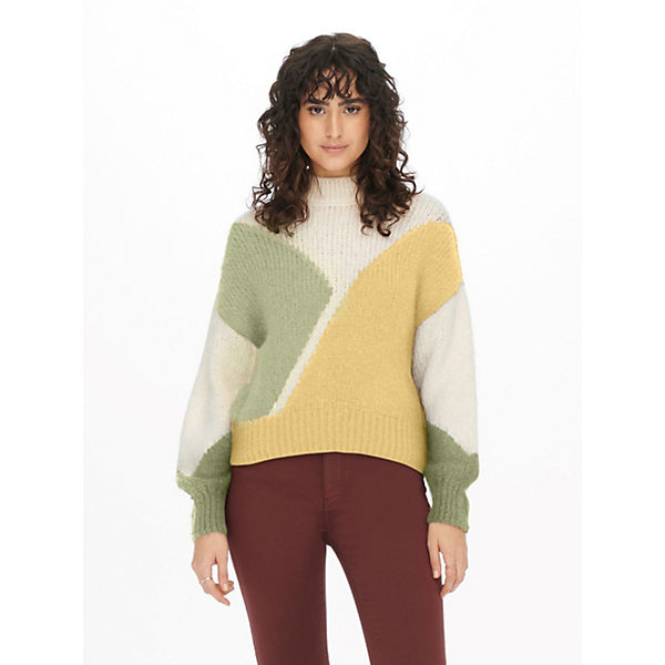 Kuscheliger Colorblock Muster Strickpullover JDYKILIAN