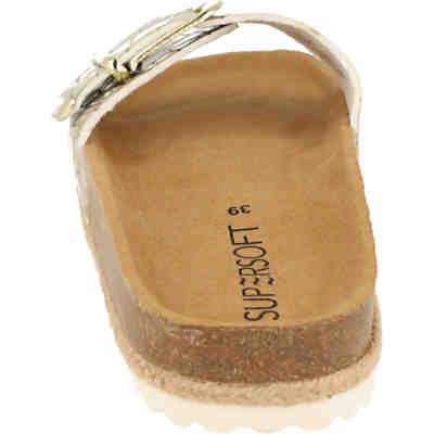 Damen Schuhe 274-870 Pantolette Sandale Reptildesign Green Schnalle Clogs 2