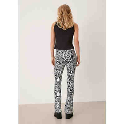 Leggings mit ausgestelltem Bein Stoffhosen 2