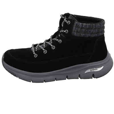 Damen Stiefeletten Schuhe Arch Fit Boots Elegant Freizeit Leder-/Textilkombination uni Schnürstiefeletten 2